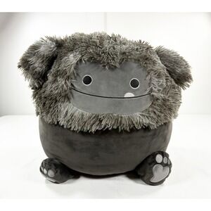 16" Wallis The Bigfoot Black Gray Tie-dye Mane Squishmallows Stuffed Plush Toy